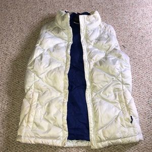 The North Fave White Puffer Vest